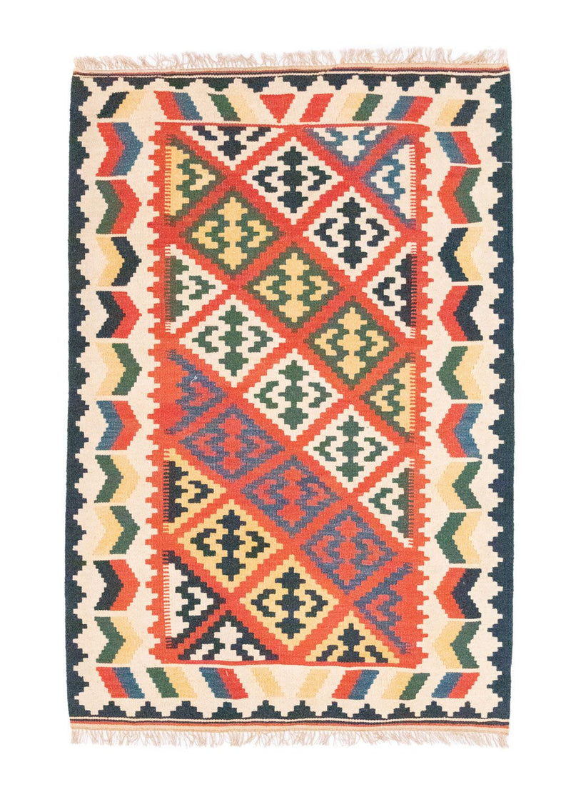 Kelim-tæppe - orientalsk - 185 x 125 cm - orange