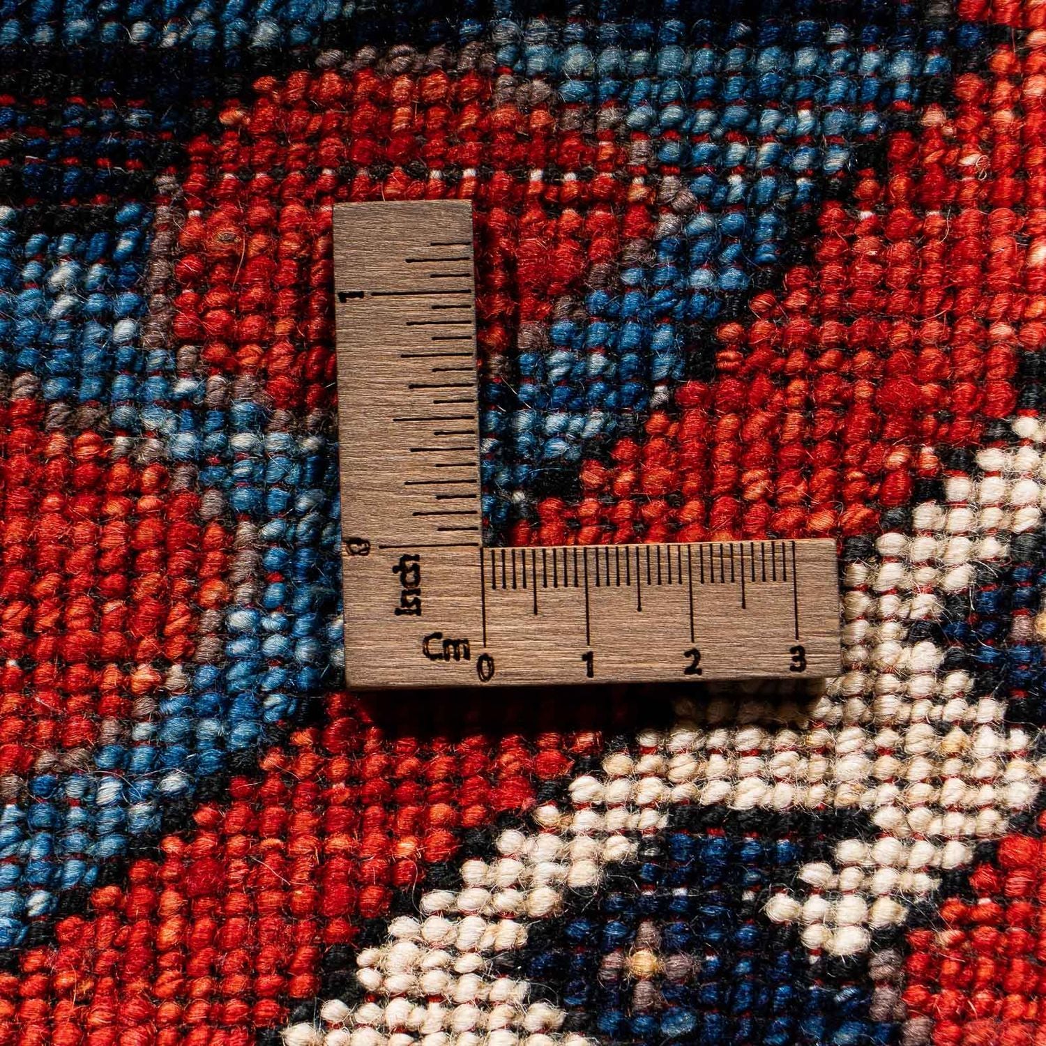 Afghansk tæppe - 182 x 118 cm - flerfarvet