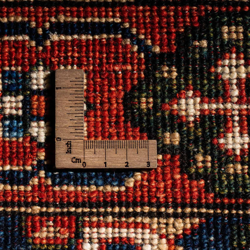 Afghansk tæppe - 200 x 152 cm - mørkeblå