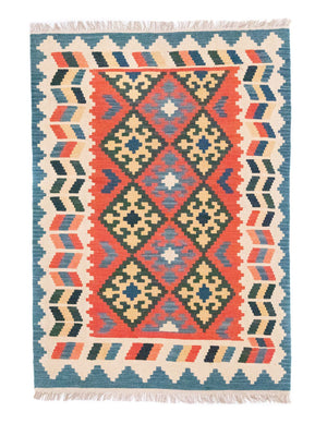 Kelim-tæppe - orientalsk - 170 x 120 cm - orange