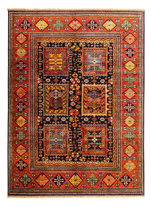 Afghansk tæppe - 244 x 170 cm - mørkeblå