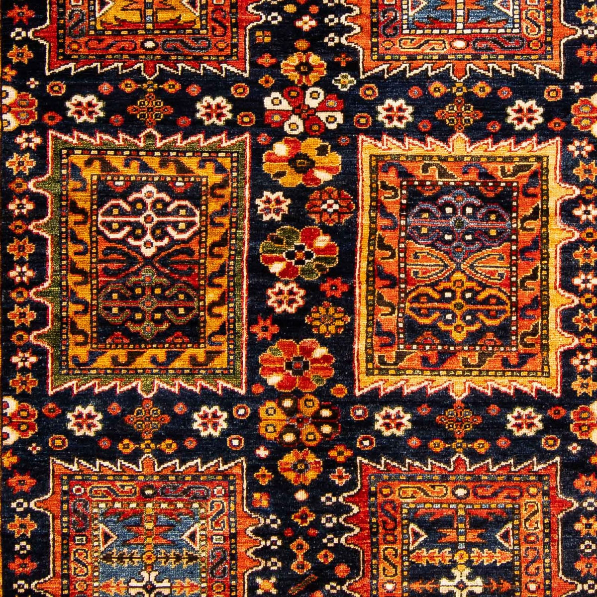 Afghansk tæppe - 244 x 170 cm - mørkeblå