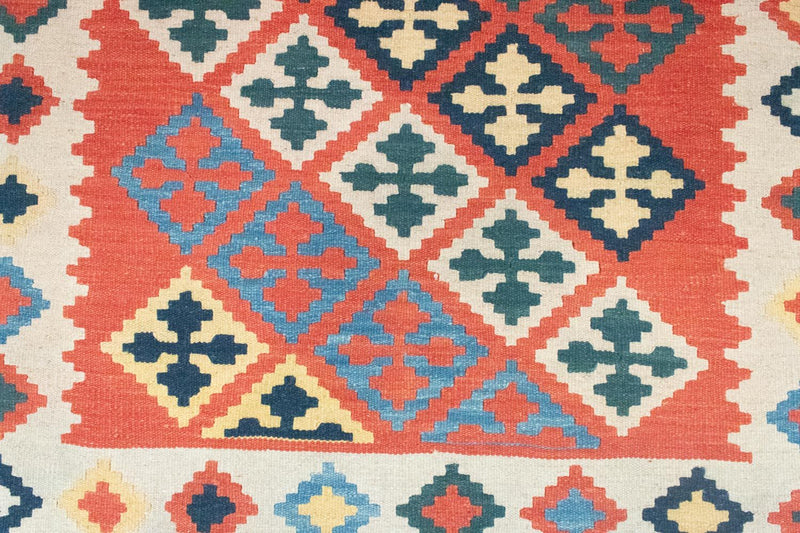 Kelim-tæppe - orientalsk - 186 x 120 cm - orange