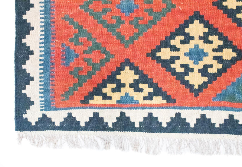 Kelim-tæppe - orientalsk - 188 x 123 cm - orange