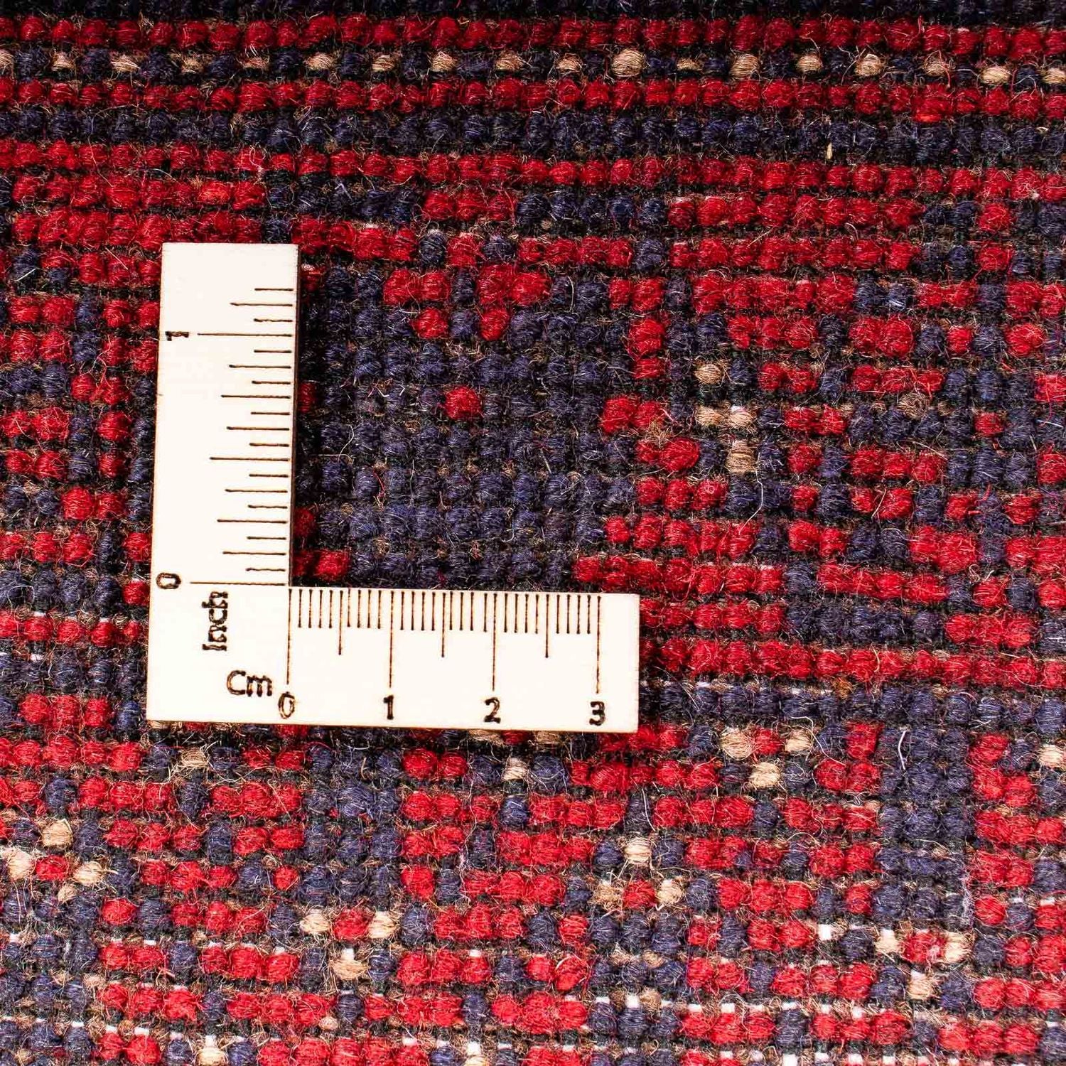 Afghansk tæppe - Kunduz - 199 x 126 cm - mørkerød
