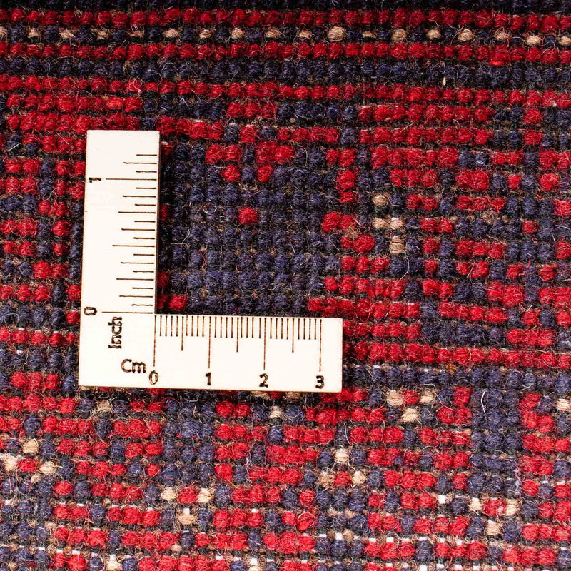 Afghansk tæppe - Kunduz - 199 x 126 cm - mørkerød