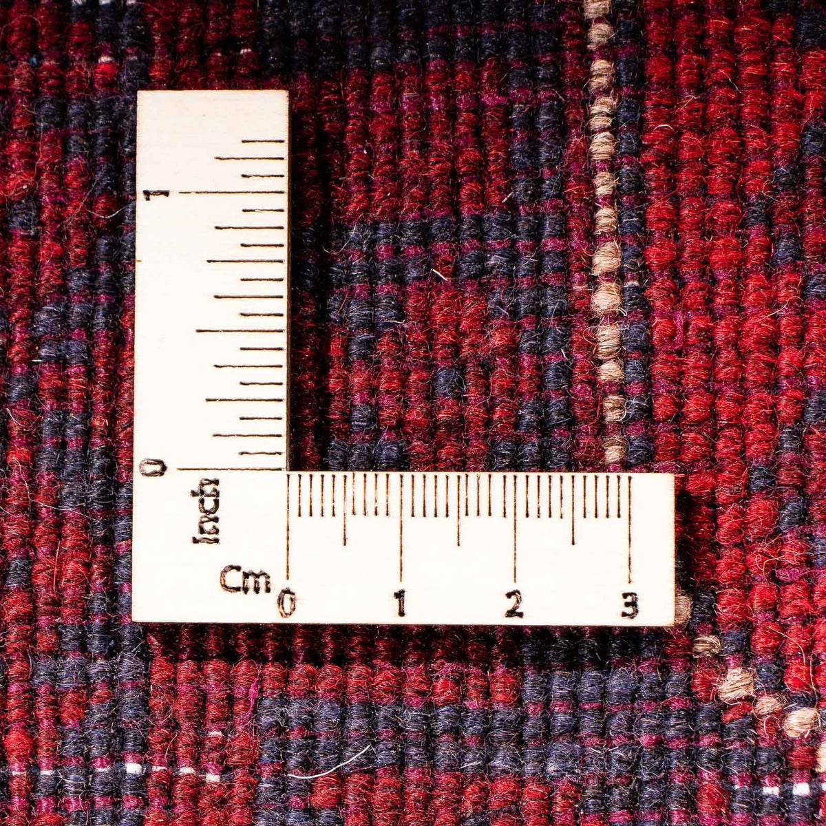 Løber Afghansk tæppe - Kunduz - 298 x 82 cm - mørkerød