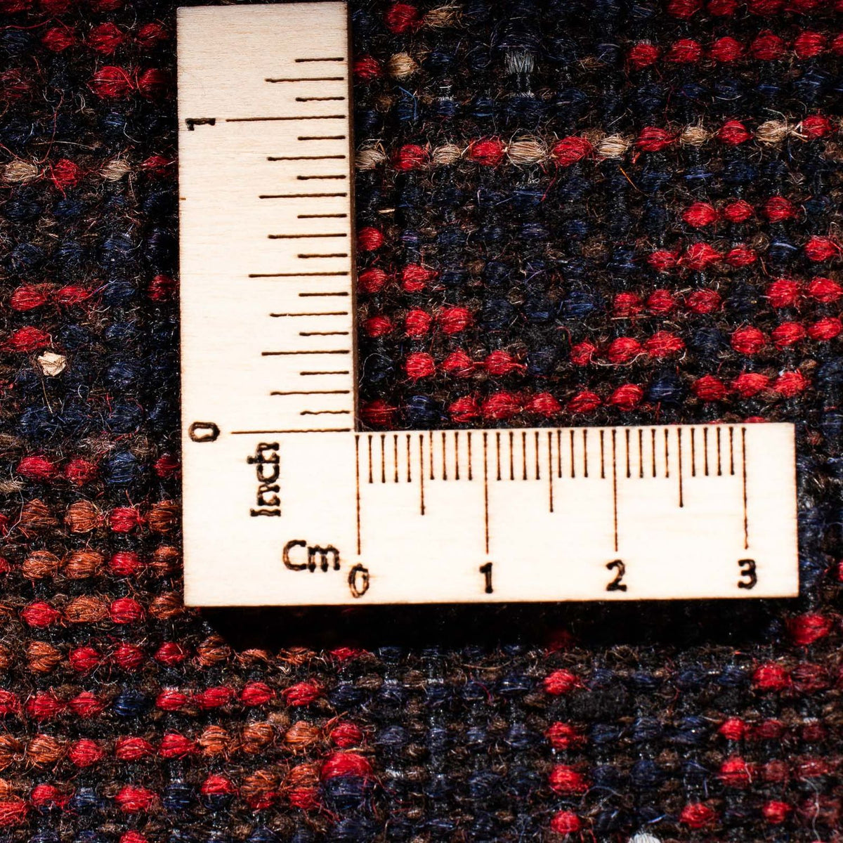 Afghansk tæppe - Kunduz - 125 x 78 cm - mørkerød