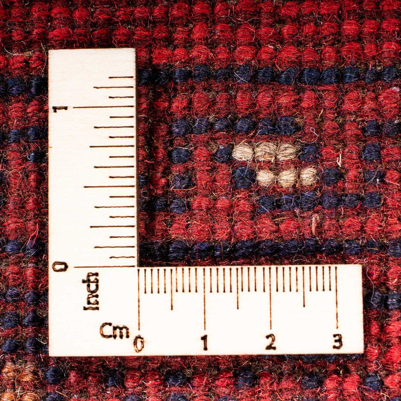 Afghansk tæppe - Kunduz - 98 x 49 cm - mørkerød