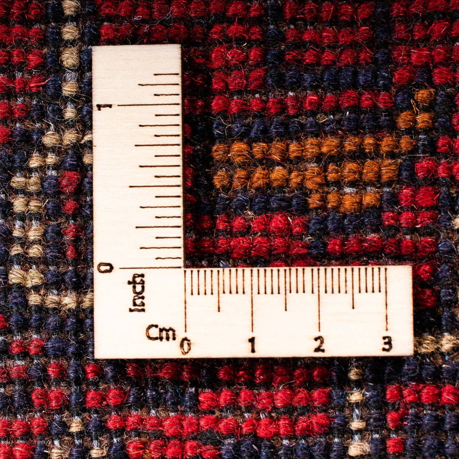Afghansk tæppe - Kunduz - 102 x 52 cm - mørkerød