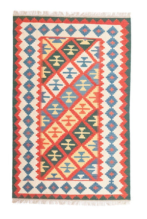 Kelim-tæppe - orientalsk - 190 x 120 cm - orange