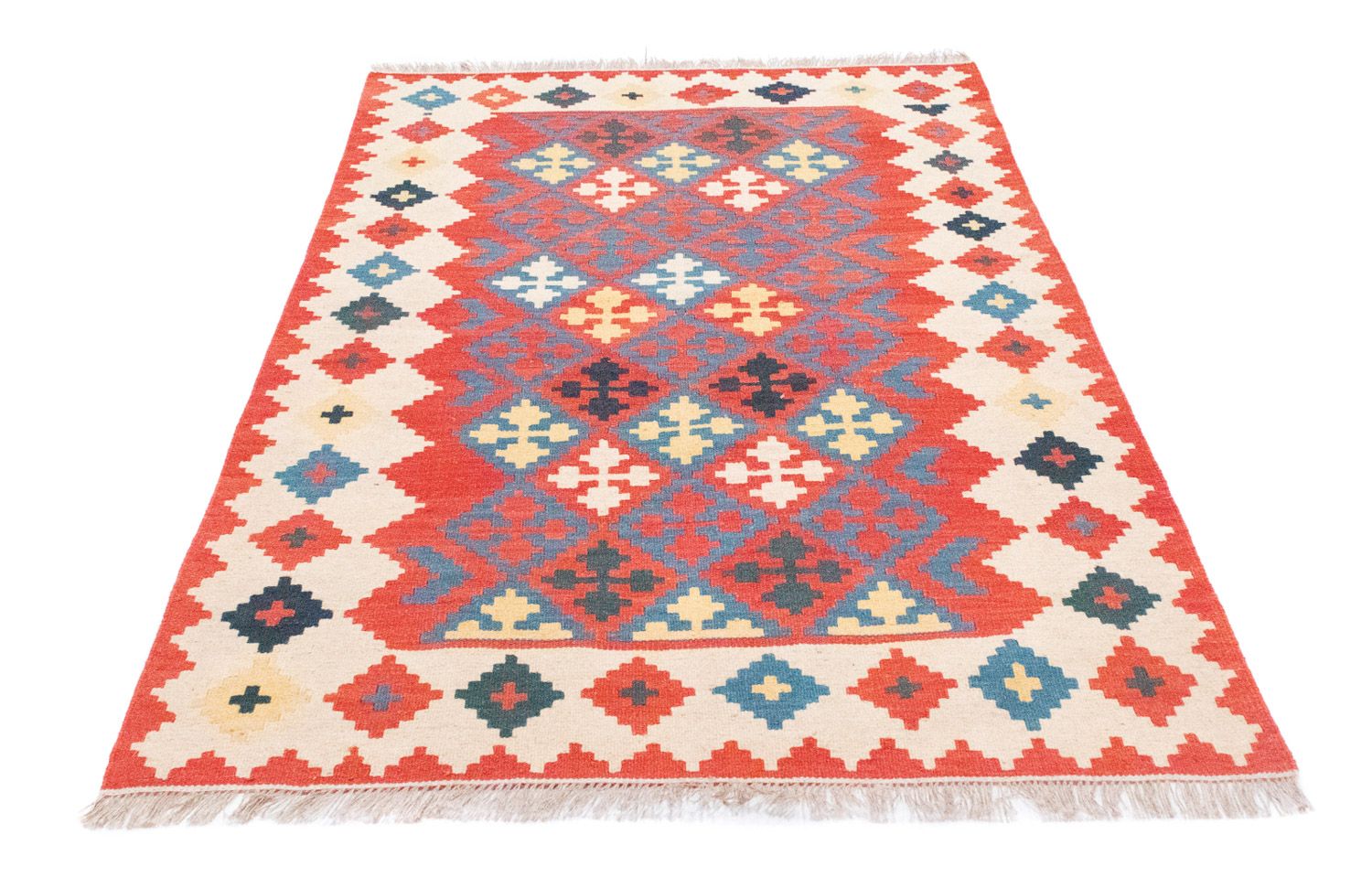 Kelim-tæppe - orientalsk - 183 x 120 cm - orange