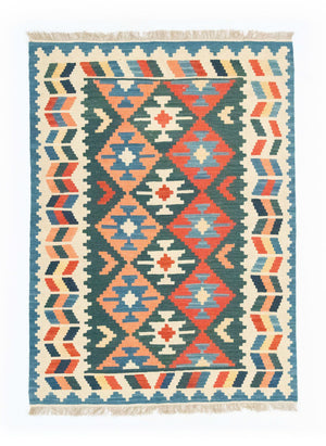 Kelim-tæppe - orientalsk - 177 x 130 cm - blå