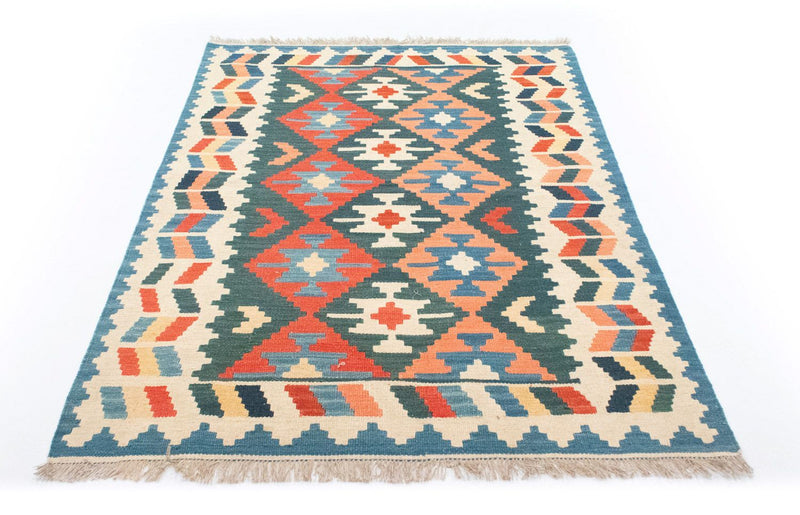 Kelim-tæppe - orientalsk - 177 x 130 cm - blå