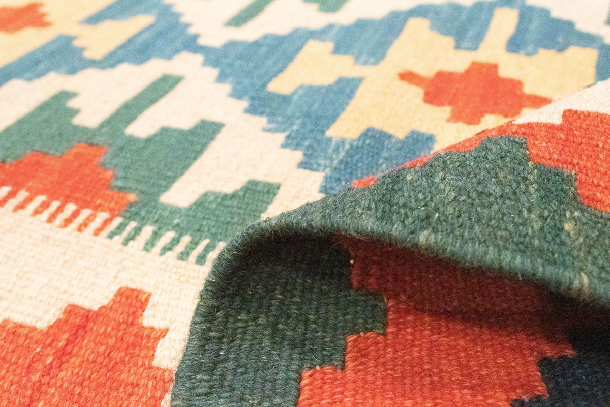 Kelim-tæppe - orientalsk - 180 x 123 cm - orange