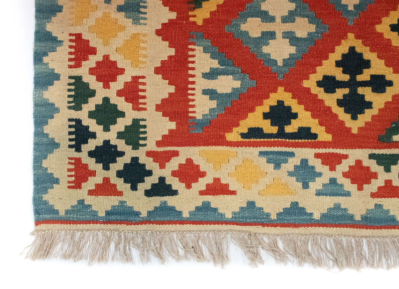 Kelim-tæppe - orientalsk - 184 x 118 cm - orange