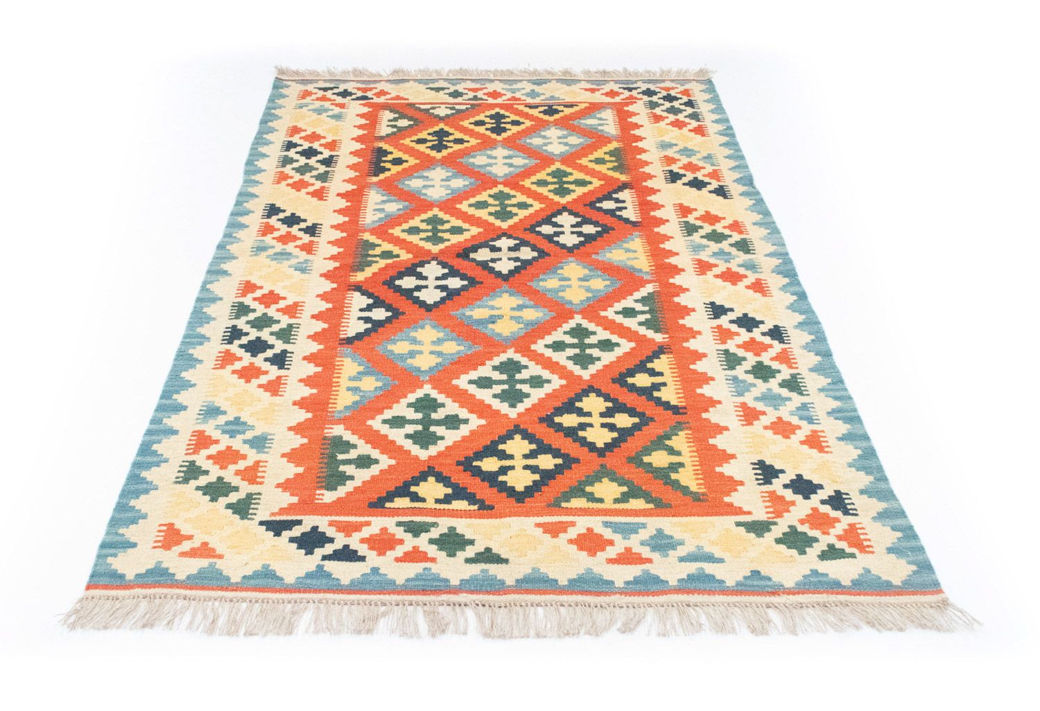 Kelim-tæppe - orientalsk - 184 x 118 cm - orange