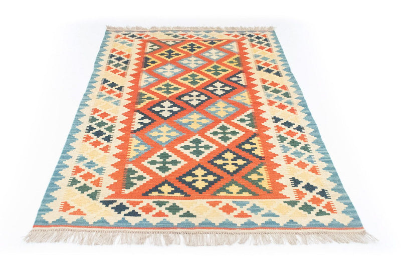 Kelim-tæppe - orientalsk - 184 x 118 cm - orange