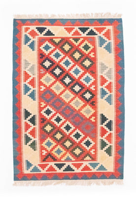 Kelim-tæppe - orientalsk - 150 x 100 cm - rød