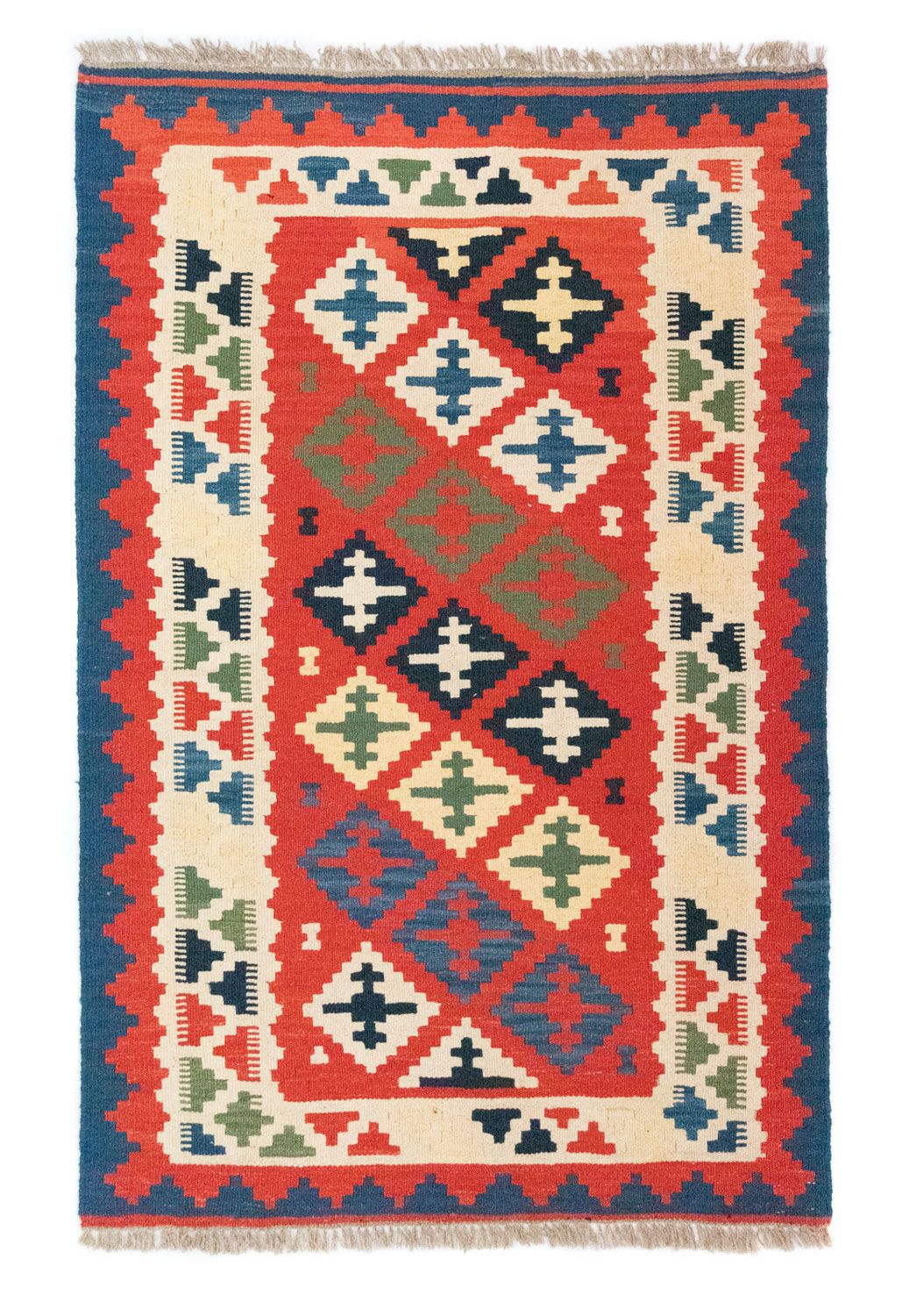 Kelim-tæppe - orientalsk - 150 x 102 cm - flerfarvet