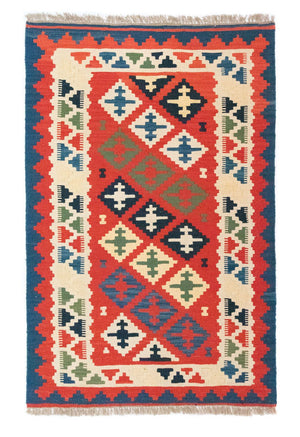 Kelim-tæppe - orientalsk - 150 x 102 cm - flerfarvet