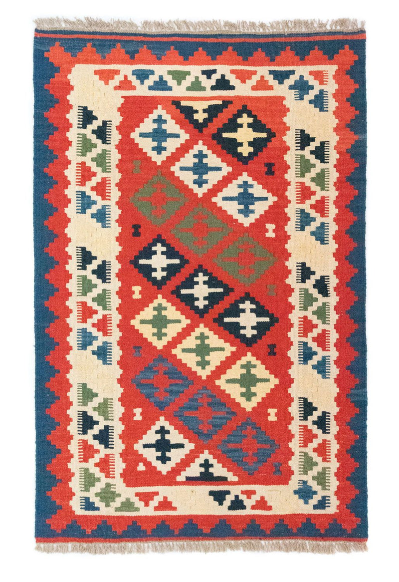 Kelim-tæppe - orientalsk - 150 x 102 cm - flerfarvet