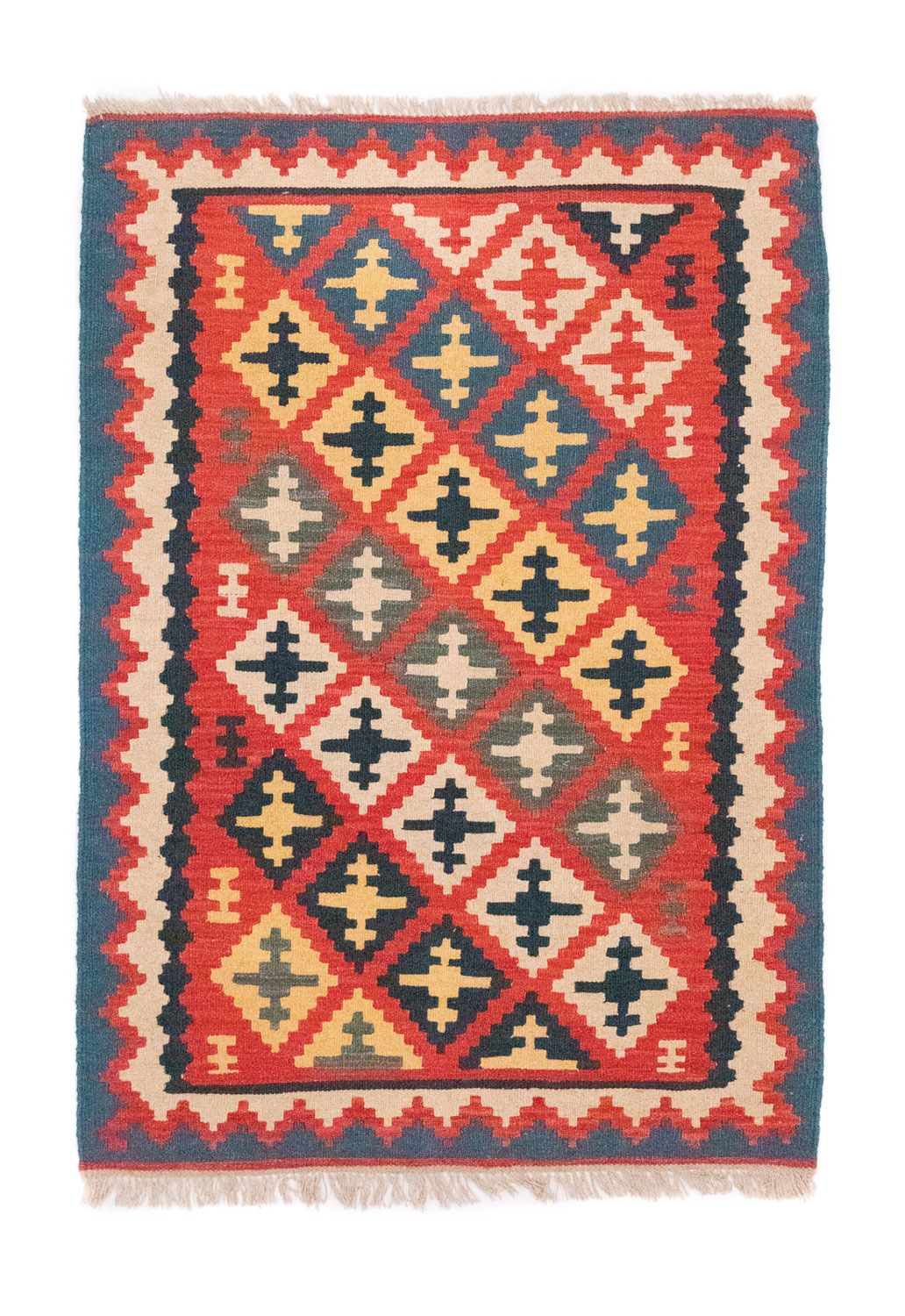 Kelim-tæppe - orientalsk - 150 x 102 cm - rød
