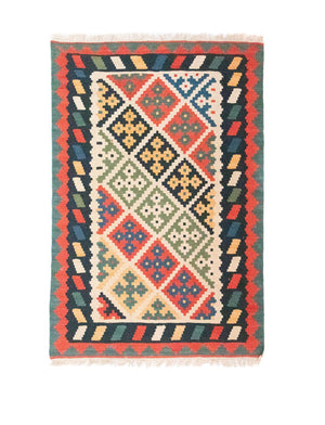 Kelim-tæppe - orientalsk - 150 x 104 cm - orange