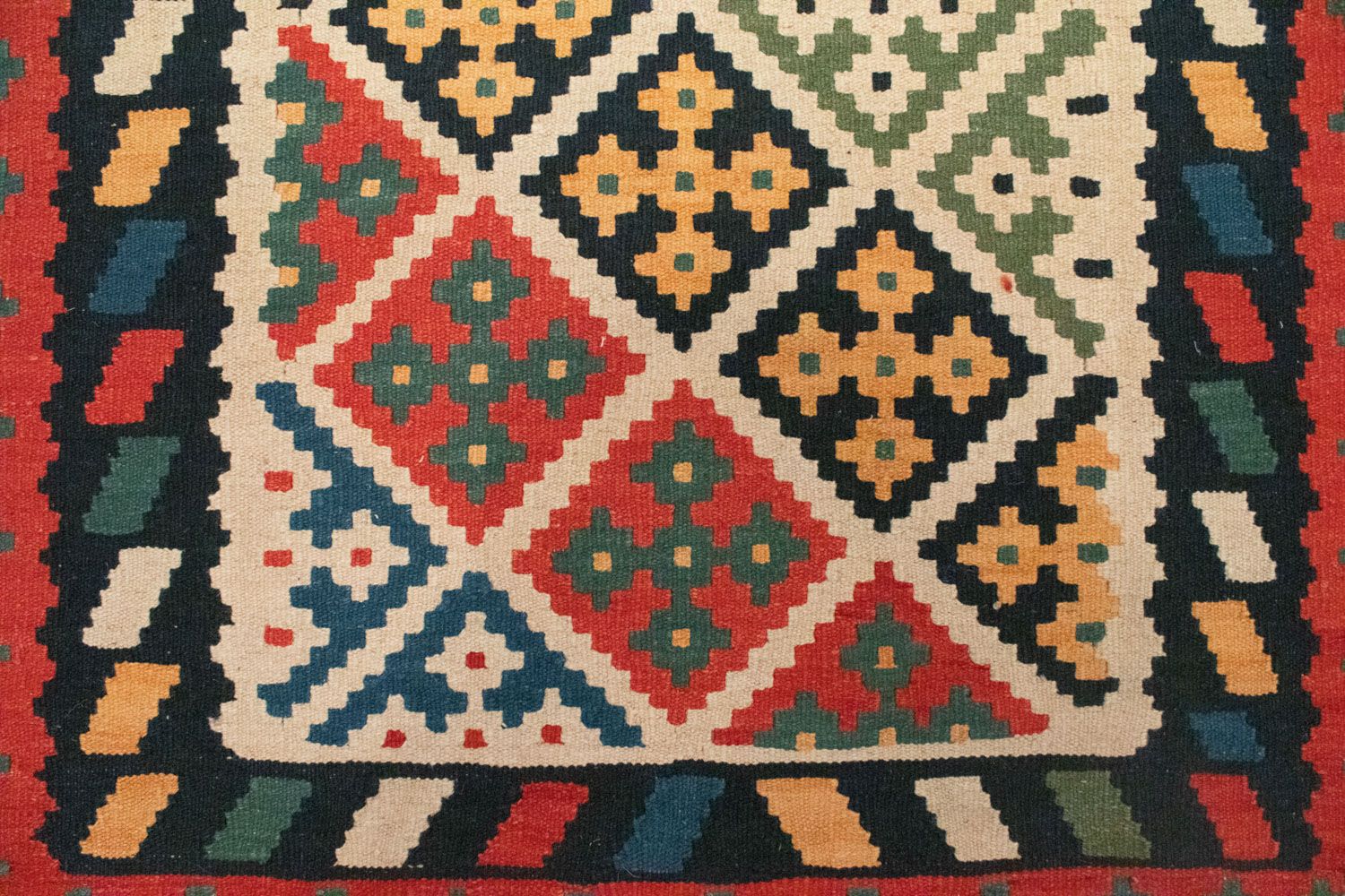 Kelim-tæppe - orientalsk - 150 x 104 cm - orange