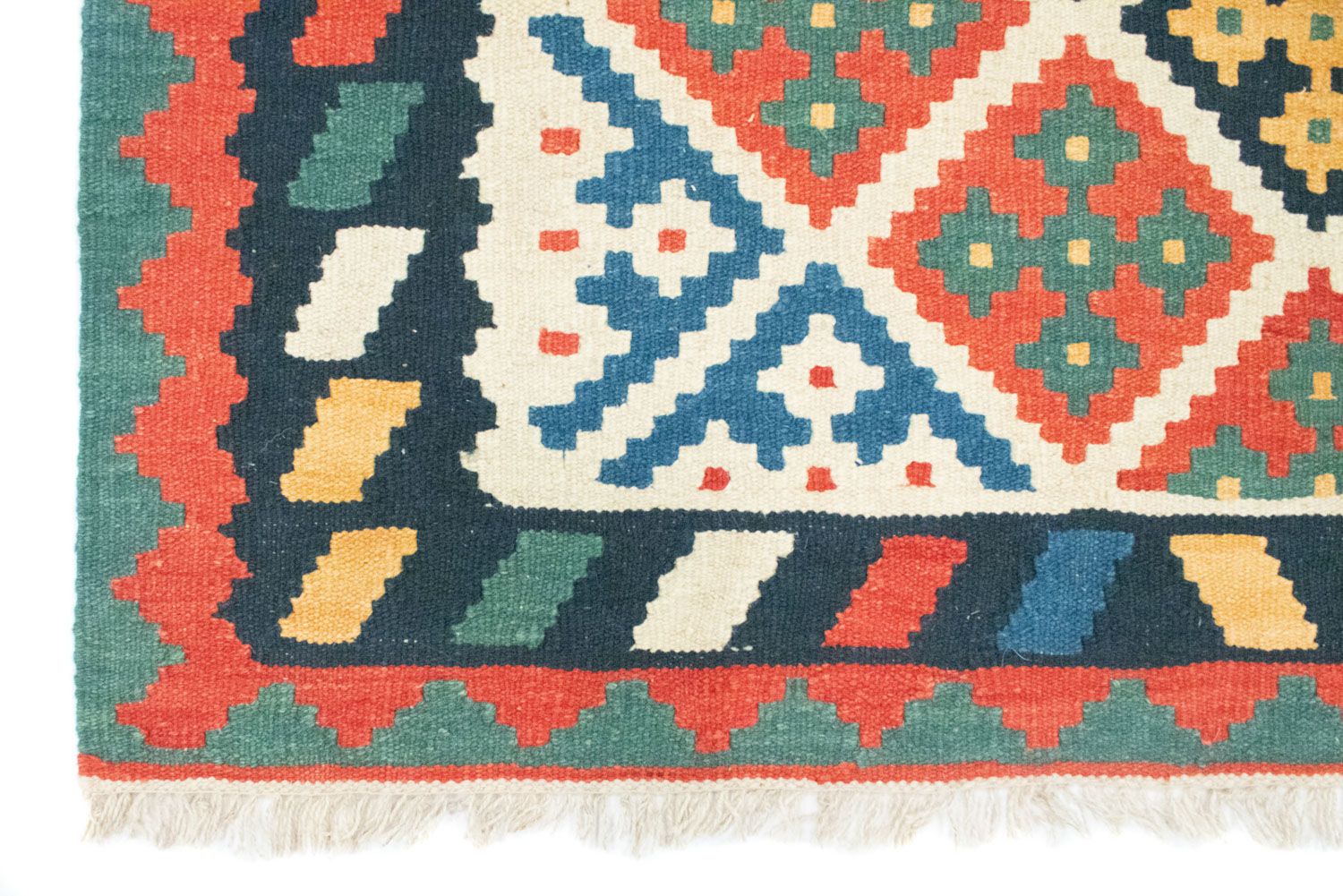 Kelim-tæppe - orientalsk - 150 x 104 cm - orange