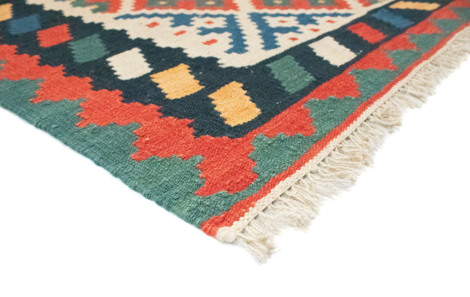 Kelim-tæppe - orientalsk - 150 x 104 cm - orange