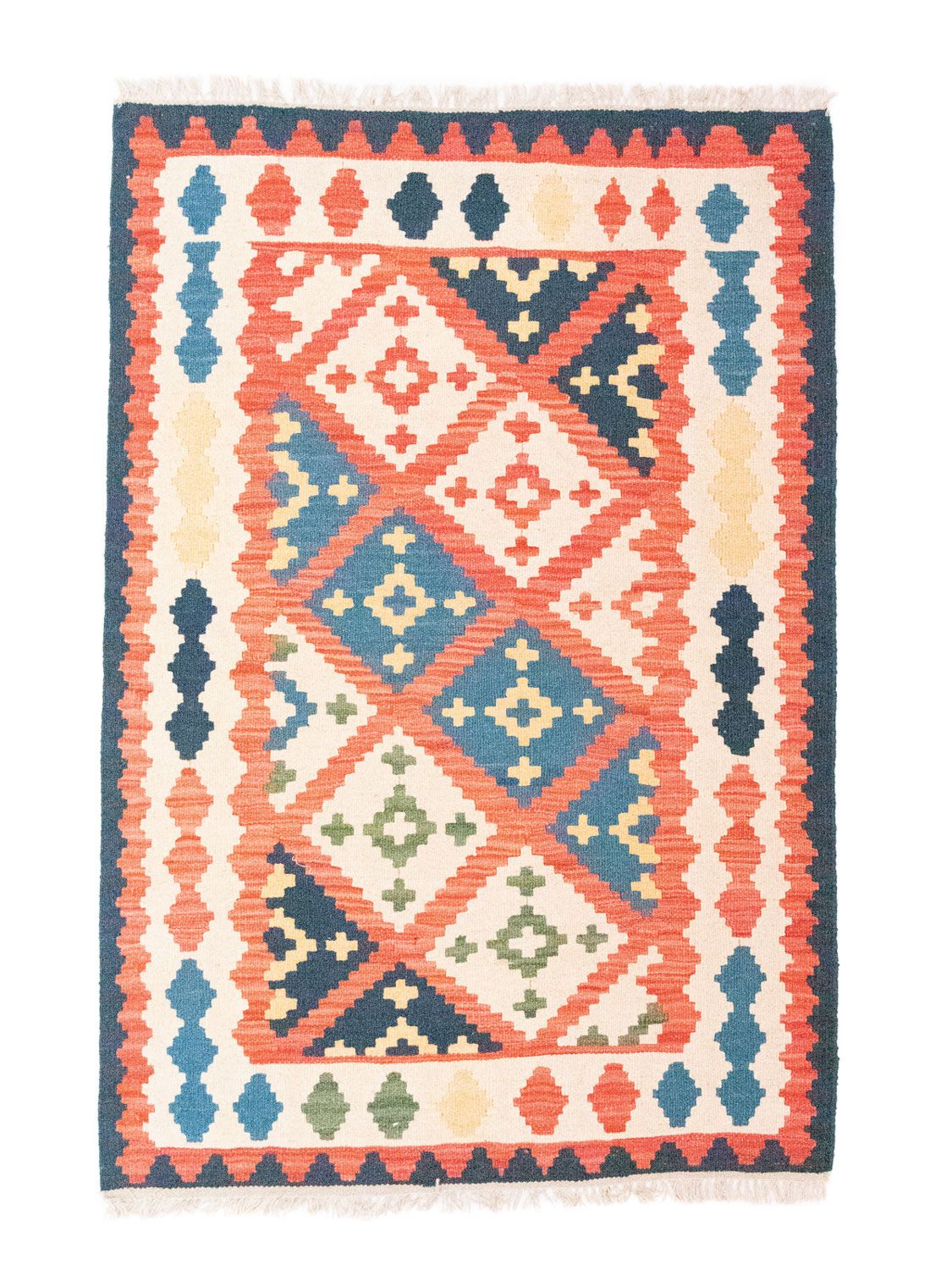 Kelim-tæppe - orientalsk - 152 x 102 cm - orange
