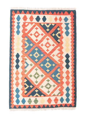 Kelim-tæppe - orientalsk - 152 x 102 cm - orange