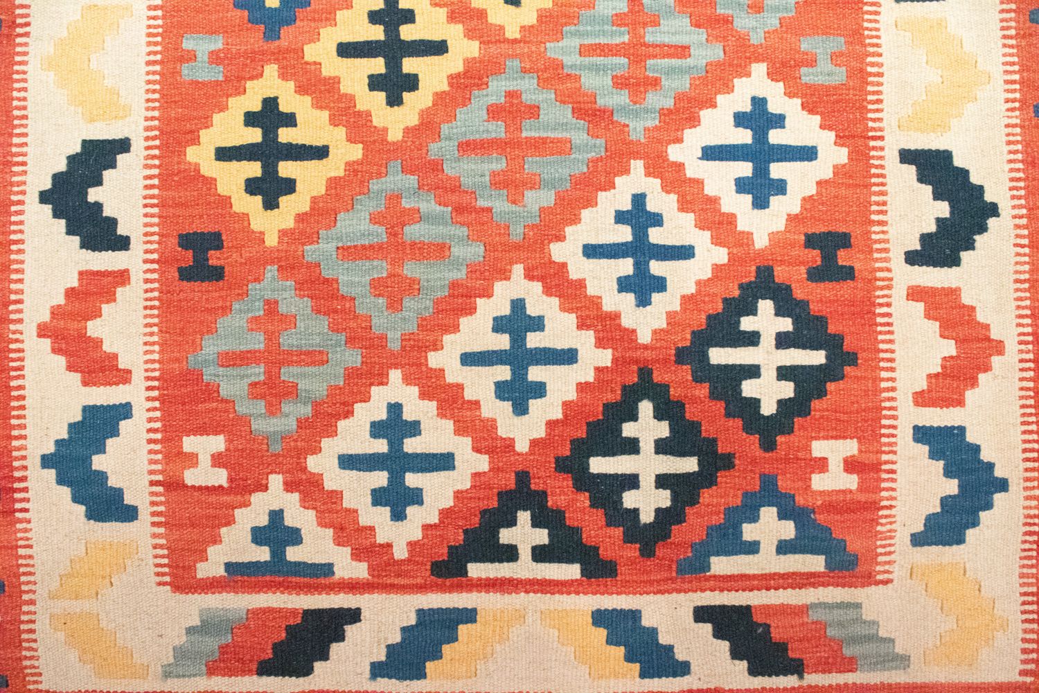 Kelim-tæppe - orientalsk - 152 x 99 cm - orange