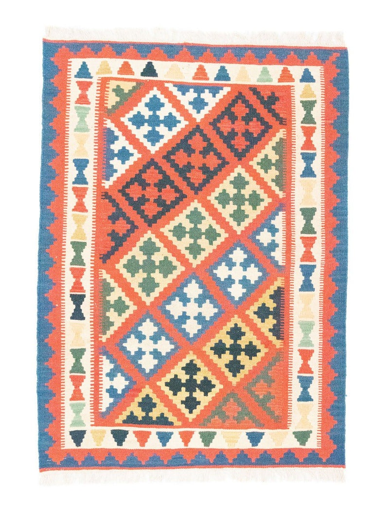 Kelim-tæppe - orientalsk - 148 x 106 cm - orange