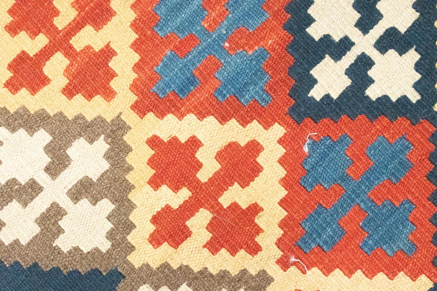 Kelim-tæppe - orientalsk - 144 x 110 cm - blå