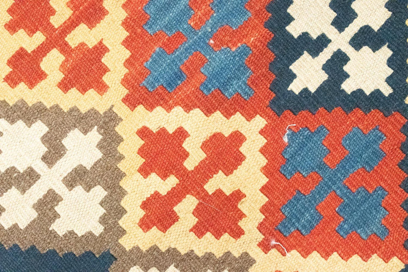 Kelim-tæppe - orientalsk - 144 x 110 cm - blå