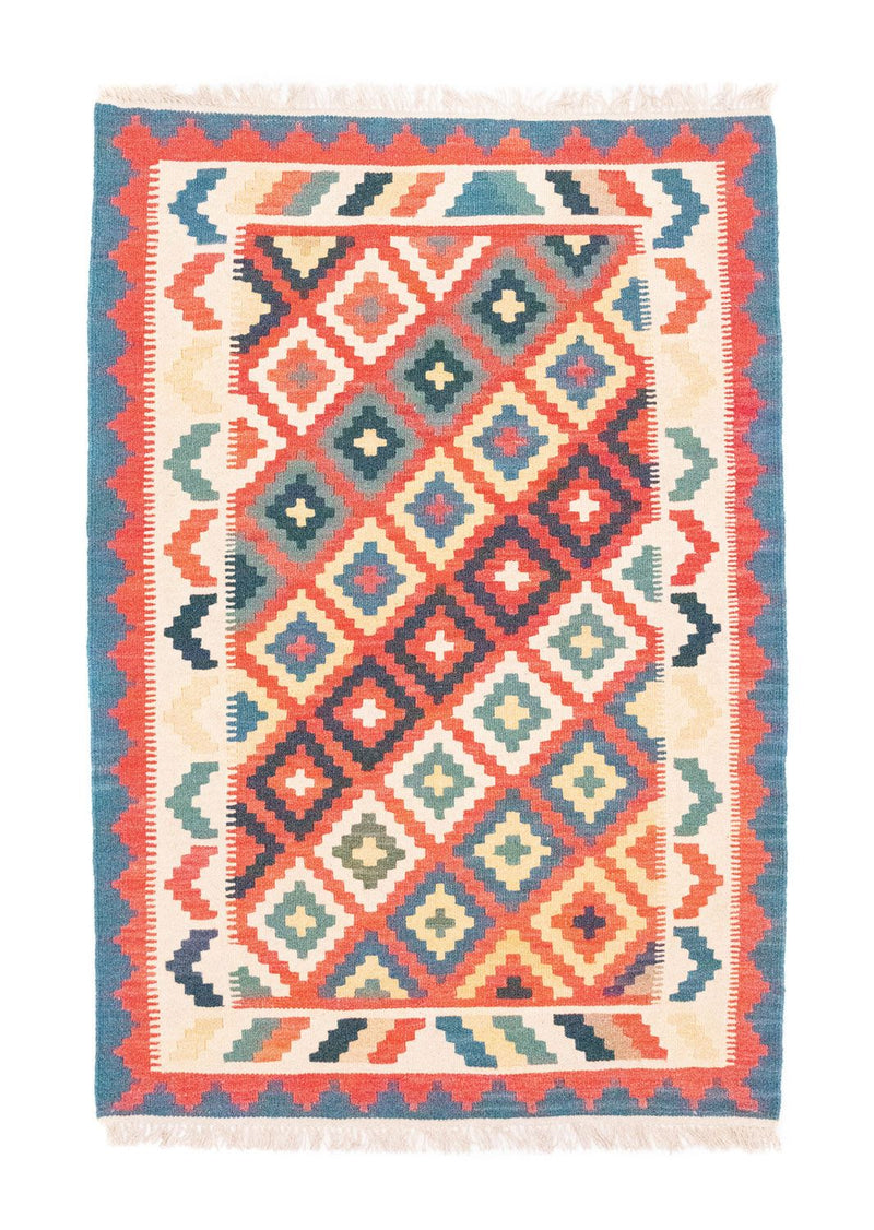 Kelim-tæppe - orientalsk - 151 x 102 cm - blå