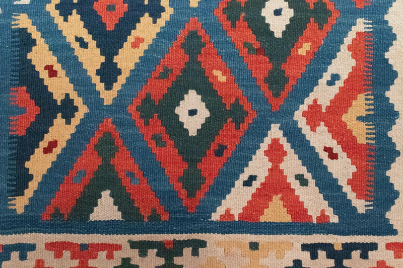 Kelim-tæppe - orientalsk - 154 x 103 cm - blå