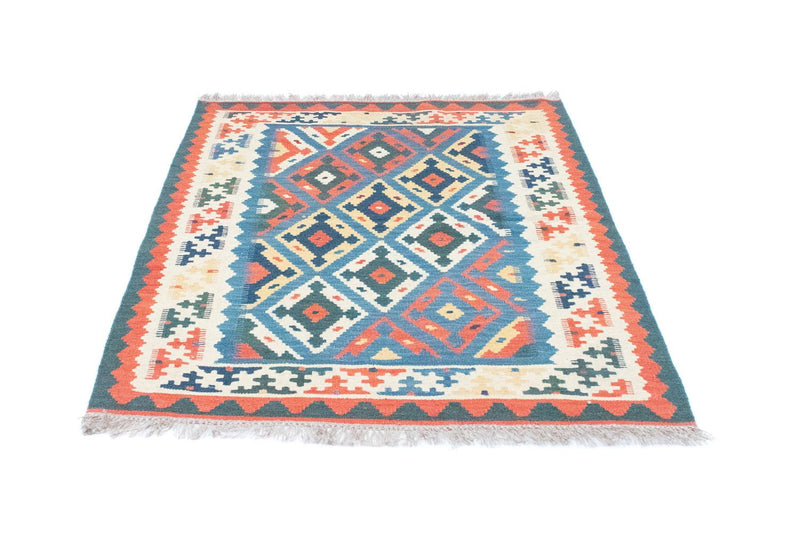 Kelim-tæppe - orientalsk - 154 x 103 cm - blå