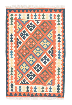 Kelim-tæppe - orientalsk - 154 x 101 cm - orange