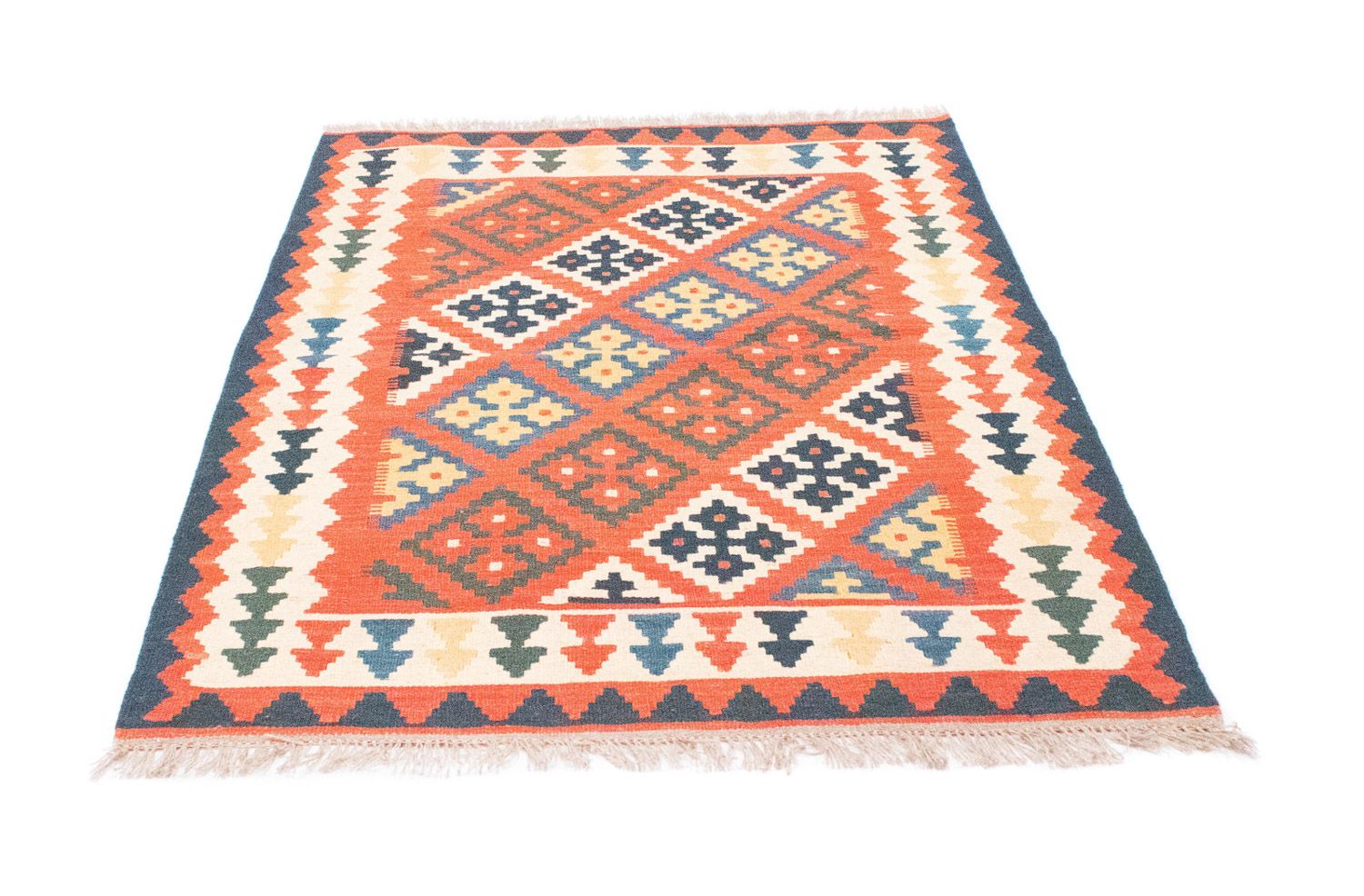 Kelim-tæppe - orientalsk - 154 x 101 cm - orange