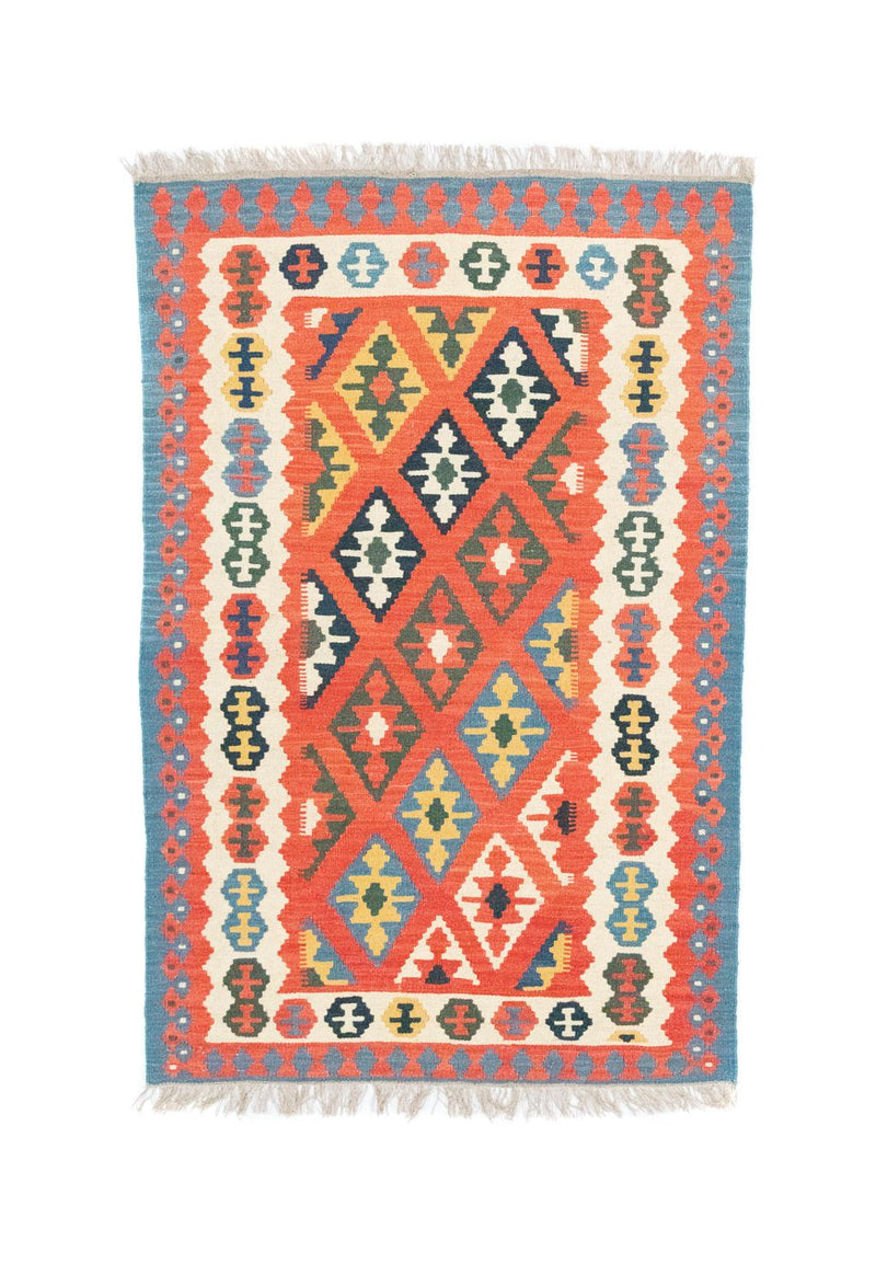 Kelim-tæppe - orientalsk - 152 x 100 cm - orange