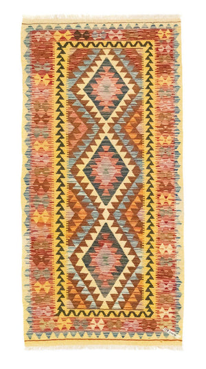 Løber Kelim-tæppe - orientalsk - 200 x 99 cm - flerfarvet