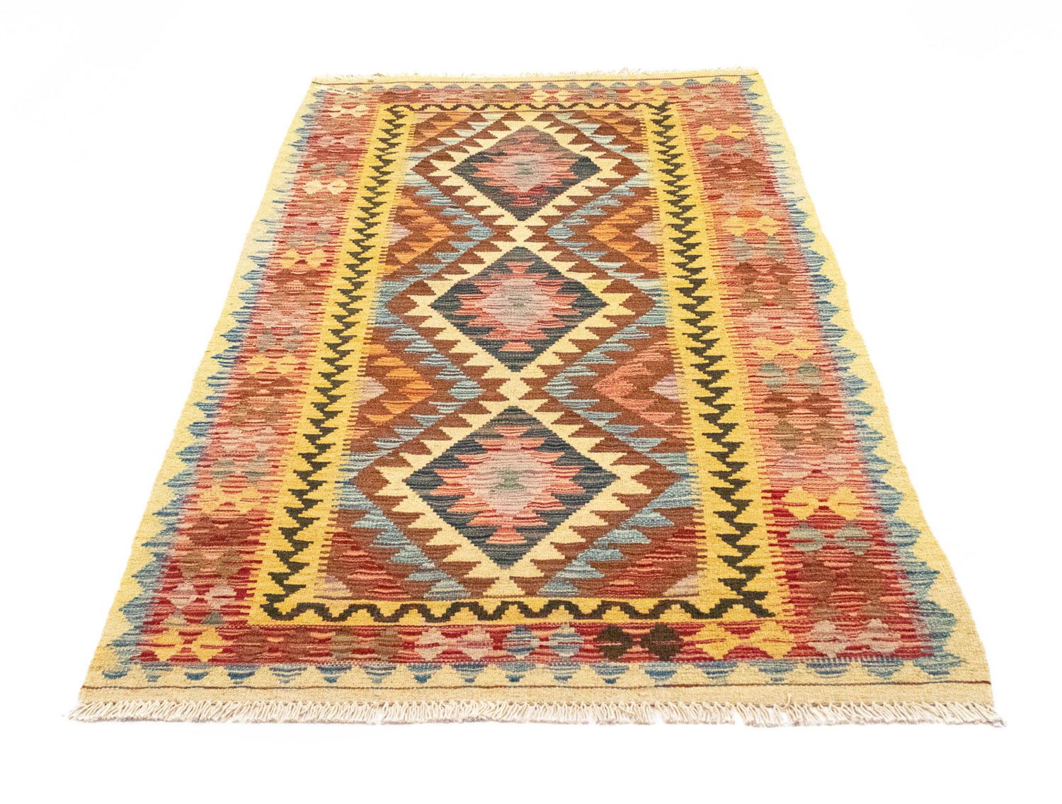 Løber Kelim-tæppe - orientalsk - 200 x 99 cm - flerfarvet