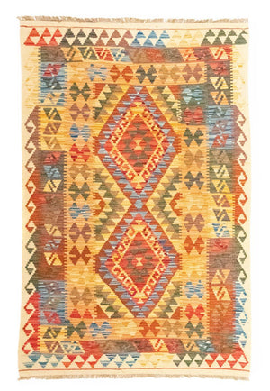 Kelim-tæppe - orientalsk - 154 x 99 cm - flerfarvet