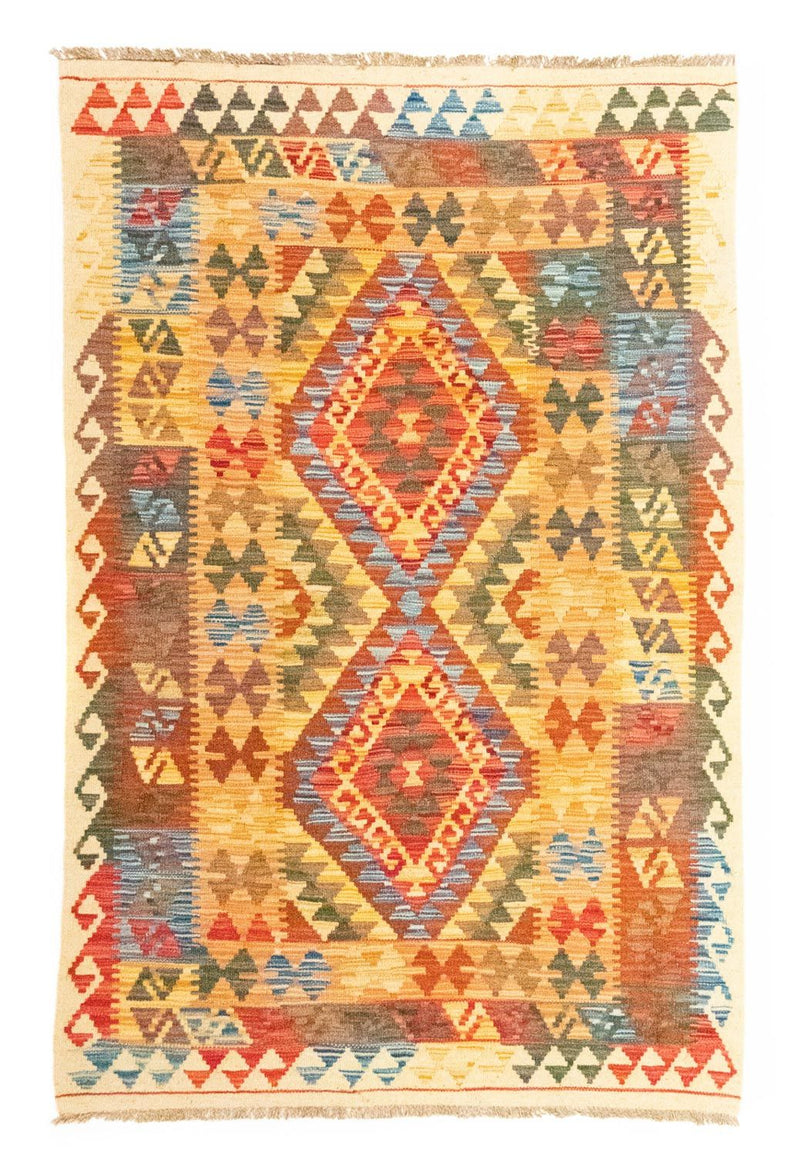Kelim-tæppe - orientalsk - 154 x 99 cm - flerfarvet