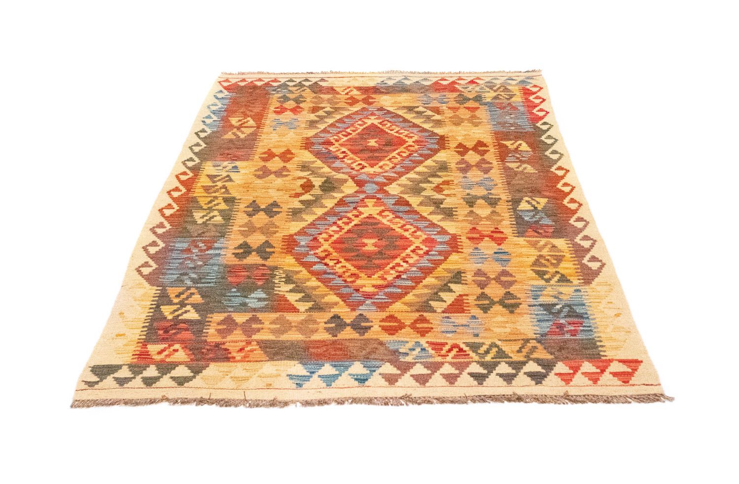 Kelim-tæppe - orientalsk - 154 x 99 cm - flerfarvet