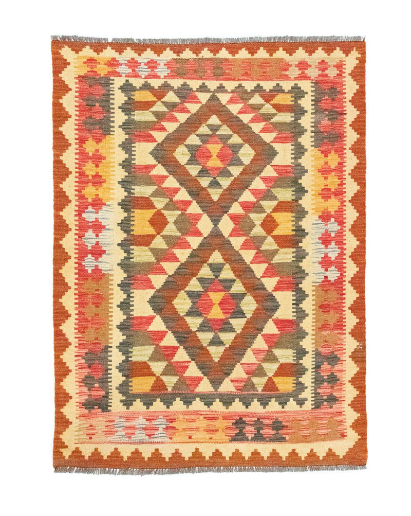 Kelim-tæppe - orientalsk - 146 x 99 cm - orange