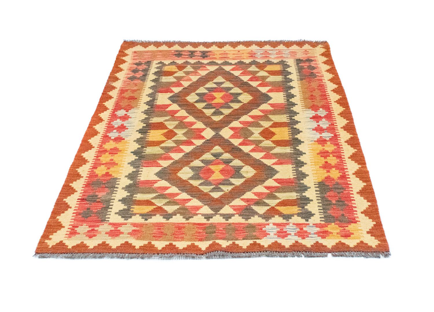 Kelim-tæppe - orientalsk - 146 x 99 cm - orange